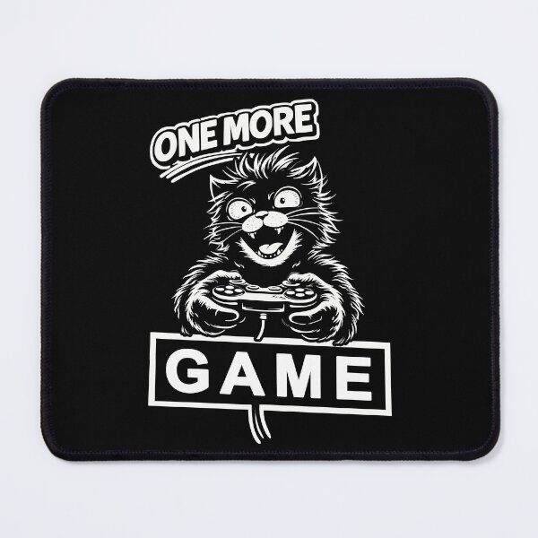 Item preview, One More Game Cat Funny Gamer Meme Crazy Gaming Cat Video Game Addict Cat Lover Gift designed and sold by MonNoir.