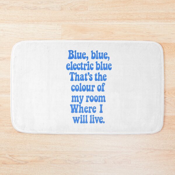 Item preview, Blue Blue Electric Blue Typography – Minimalist Lyric Design Inspired by Sound and Vision by David Bowie – Retro Music Aesthetic designed and sold by Donsean22.