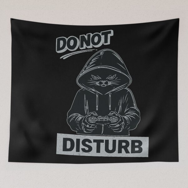 Item preview, Do Not Disturb Gamer Cat Vintage Retro Funny Cat Meme Gaming Aesthetic Angry Cat Hoodie Design designed and sold by MonNoir.