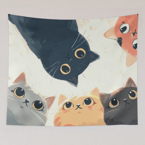 Item preview, Cats gather in a circle on the floor designed and sold by anytka.