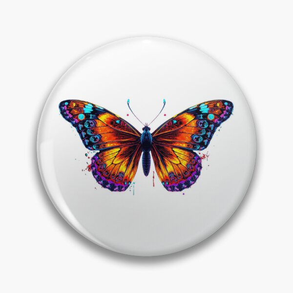 Item preview, Neon Glow Butterfly – Dark Background Blacklight Psychedelic Wing Art designed and sold by Darcy'sArtfortheHeart.