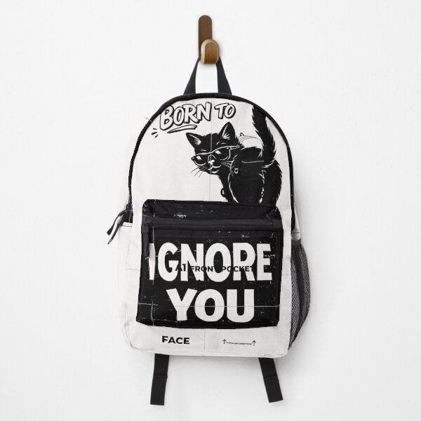 Item preview, Born To Ignore You Cat – Funny Sarcastic Black Cat Attitude Design designed and sold by MonNoir.