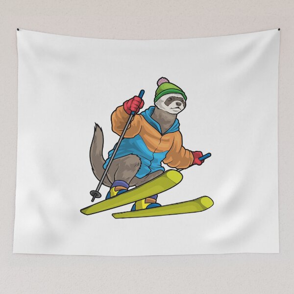 Item preview, Ferret Skier Ski Winter sports designed and sold by Snabdesign84.