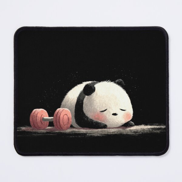 Item preview, Panda relaxes by dumbbell designed and sold by anytka.