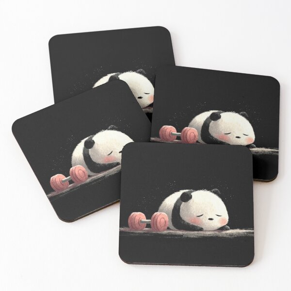 Item preview, Panda relaxes by dumbbell designed and sold by anytka.