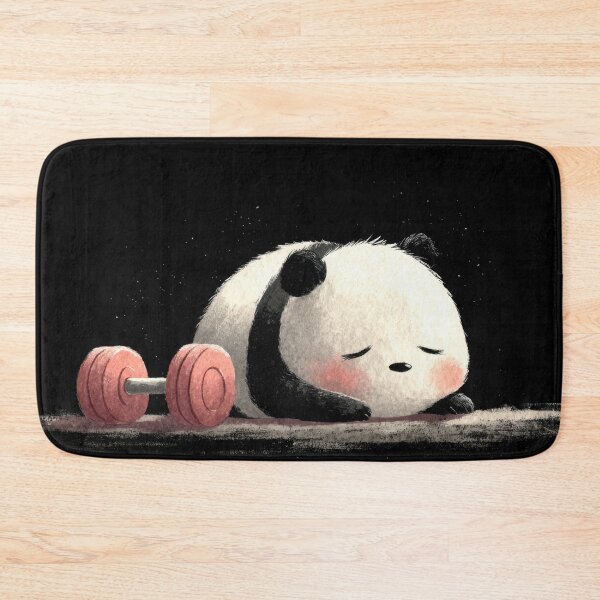 Item preview, Panda relaxes by dumbbell designed and sold by anytka.