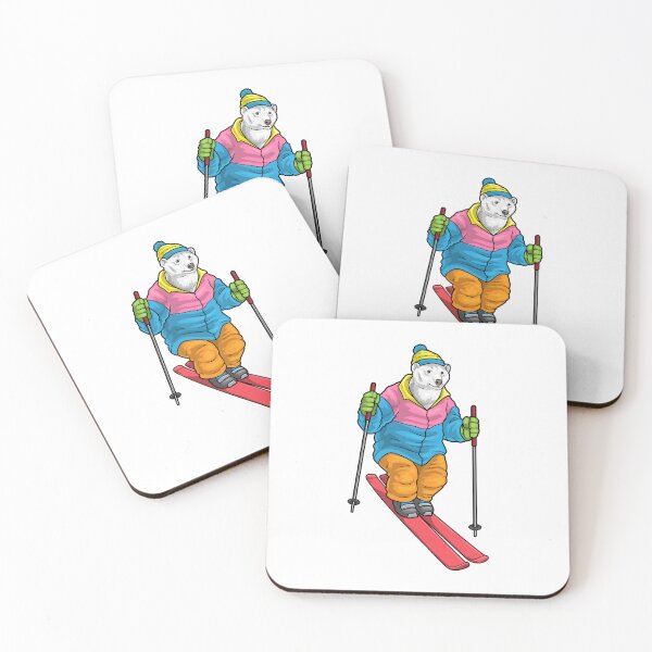 Item preview, Polar bear Skier Ski Winter sports designed and sold by Snabdesign84.