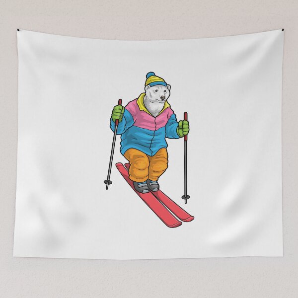 Item preview, Polar bear Skier Ski Winter sports designed and sold by Snabdesign84.