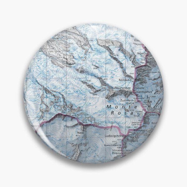 Item preview, Topographic Map of the Monte Rosa designed and sold by Karol Majewski.