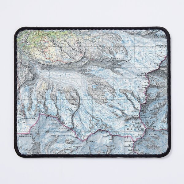 Item preview, Topographic Map of the Monte Rosa designed and sold by Karol Majewski.