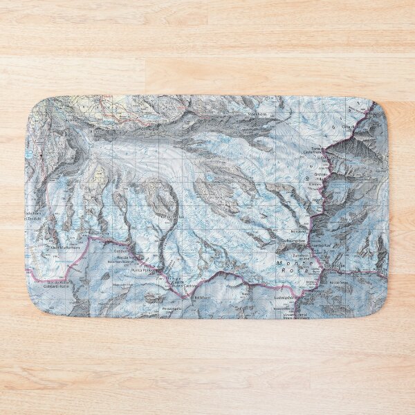 Item preview, Topographic Map of the Monte Rosa designed and sold by Karol Majewski.