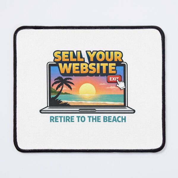 Item preview, Sell Your Website Funny Design – Retire to the Beach, Online Business Humor, Passive Income Meme, Digital Entrepreneur Sticker PNG designed and sold by ZYNORAworld.