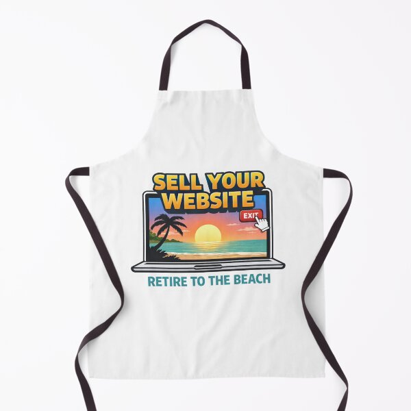 Item preview, Sell Your Website Funny Design – Retire to the Beach, Online Business Humor, Passive Income Meme, Digital Entrepreneur Sticker PNG designed and sold by ZYNORAworld.