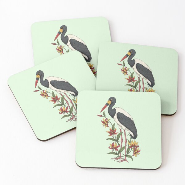 Item preview, Saddle Billed Stork African Wetlands Nature Illustration designed and sold by BirdsnStuff.