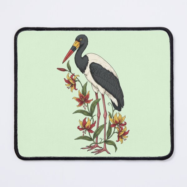 Item preview, Saddle Billed Stork African Wetlands Nature Illustration designed and sold by BirdsnStuff.