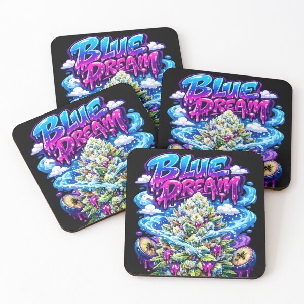 Item preview, Blue Dream Berry Graffiti Art Print | Sweet Berry Sativa Hybrid Bud Typography | Relaxing Creative 420 Wall Decor designed and sold by WAUZ.