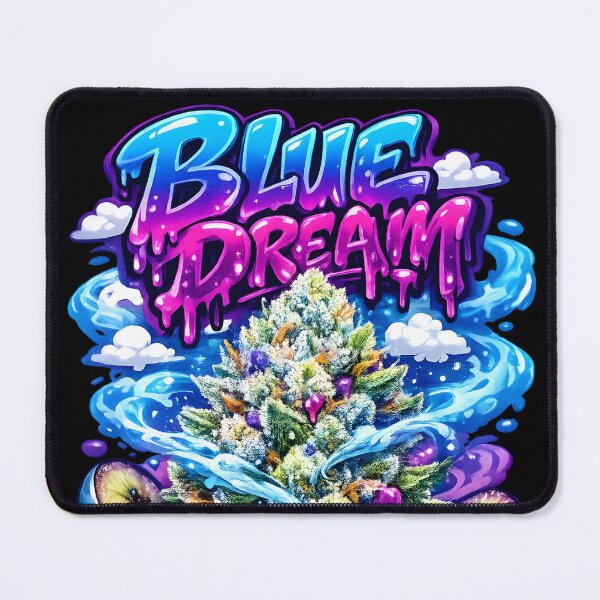 Item preview, Blue Dream Berry Graffiti Art Print | Sweet Berry Sativa Hybrid Bud Typography | Relaxing Creative 420 Wall Decor designed and sold by WAUZ.