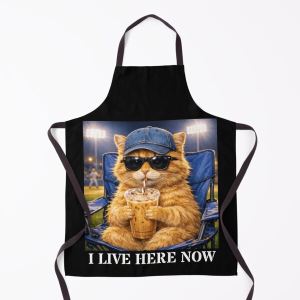 Item preview, I Live Here Now Cat Baseball Cat I Live Here Now designed and sold by Ali-printshop.