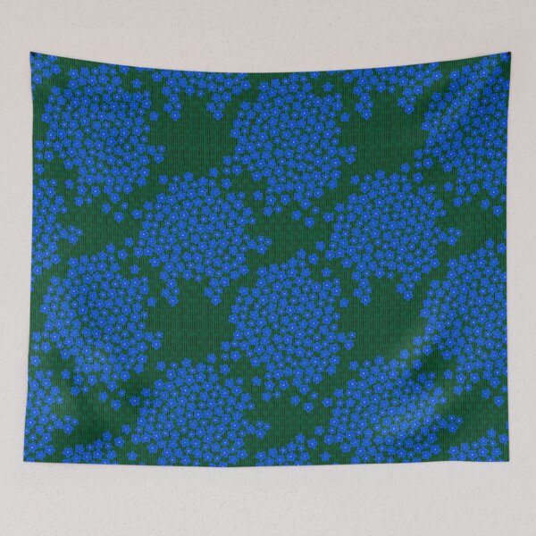Item preview, Blue Flowers in Grass Pattern designed and sold by kolbycheeseit.