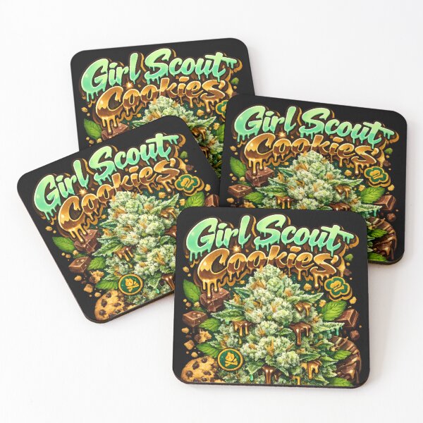 Item preview, Girl Scout Cookies Graffiti Print | Sweet Spicy Cookie Strain Typography | Euphoric Hybrid Weed 420 Poster designed and sold by WAUZ.