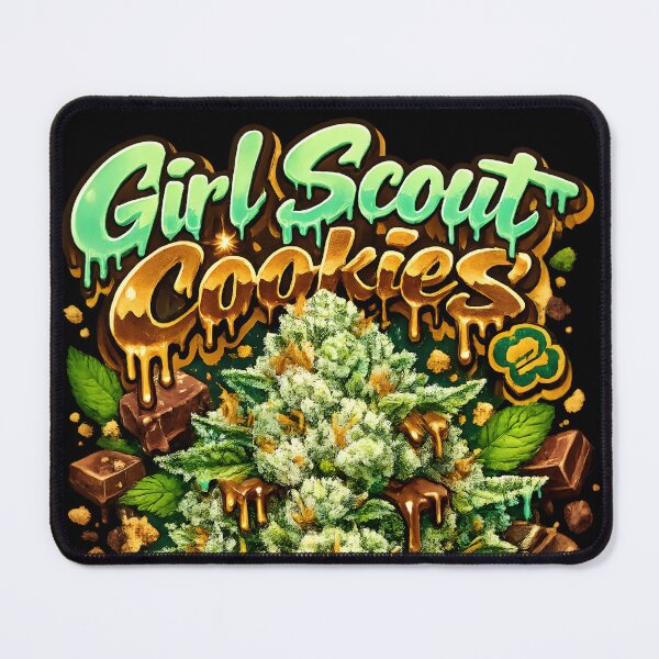 Item preview, Girl Scout Cookies Graffiti Print | Sweet Spicy Cookie Strain Typography | Euphoric Hybrid Weed 420 Poster designed and sold by WAUZ.