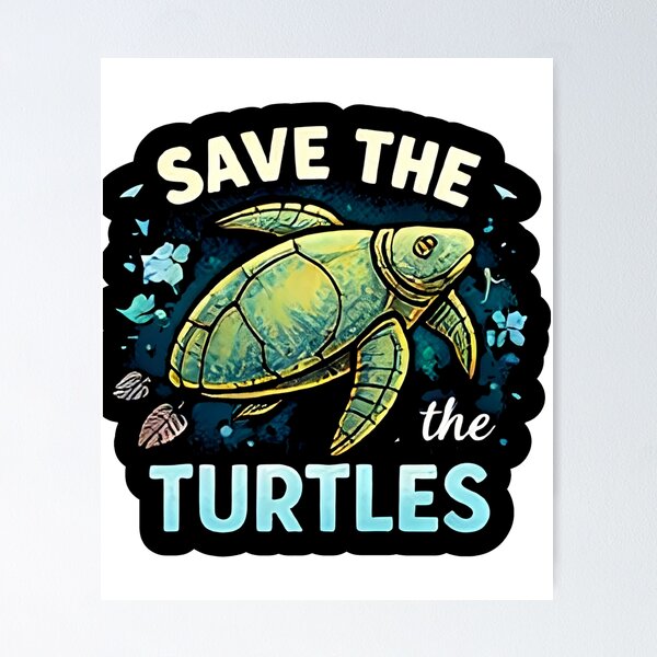 Item preview, Save the Turtles – Ocean Conservation Design designed and sold by Ladys-Gents.
