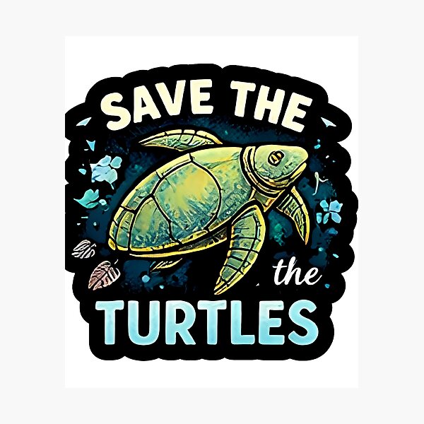 Item preview, Save the Turtles – Ocean Conservation Design designed and sold by Ladys-Gents.