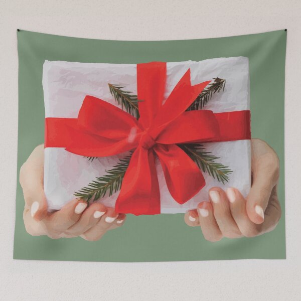 Item preview, Holiday Gift Wrapped with Red Ribbon designed and sold by Arturo Daniel Garcia Palomo.