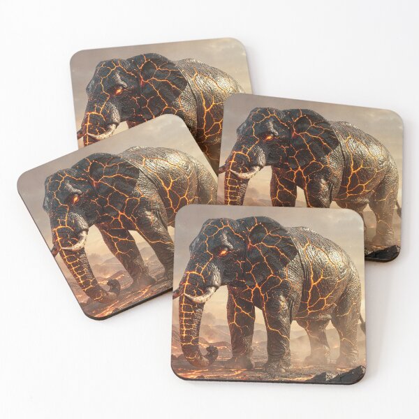 Item preview, Volcanic Magma Elephant - Molten Earth Elemental Beast designed and sold by LittleAlfa.