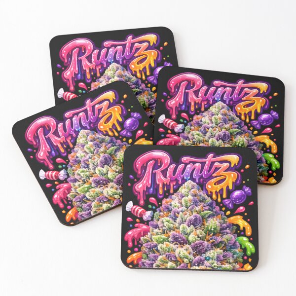 Item preview, Runtz Candy Graffiti Art Print | Bonbon Sweet Hybrid Strain Typography | Euphoric 420 Wall Decor Poster designed and sold by WAUZ.