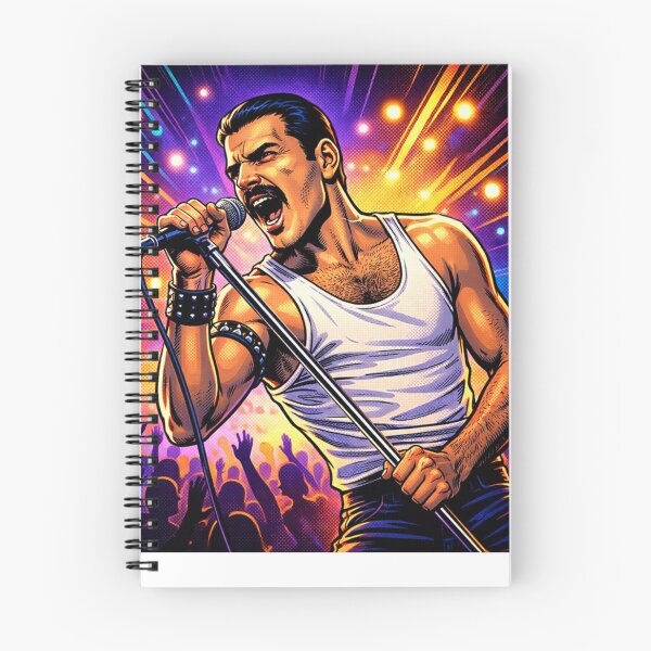 Item preview, Freddie Mercury Comic HQ Neon Rock Stage Power Legendary Icon Illustration designed and sold by SHOCAMPOS DESIGNS .