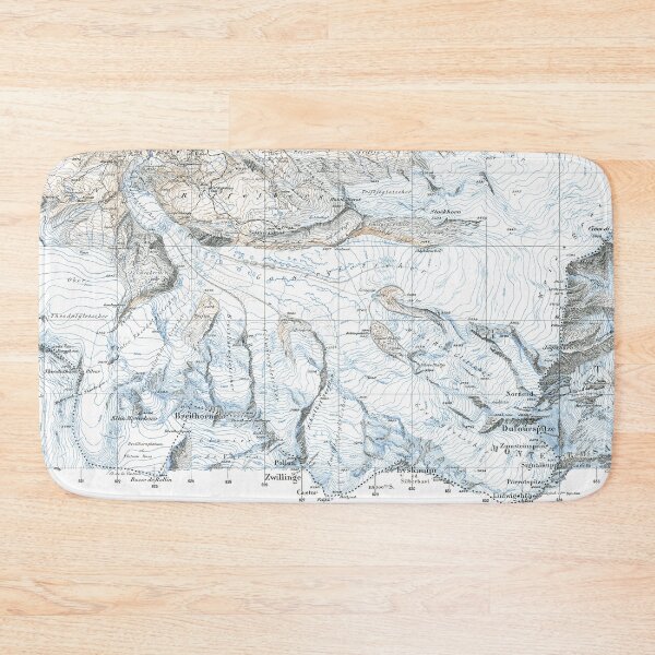 Item preview, Old topographic map of the Monte Rosa Massif designed and sold by Karol Majewski.
