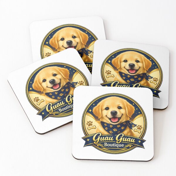Item preview, AdorableGolden Retriever Puppy - Guau Guau Boutique Logo designed and sold by Verdezeus86 .