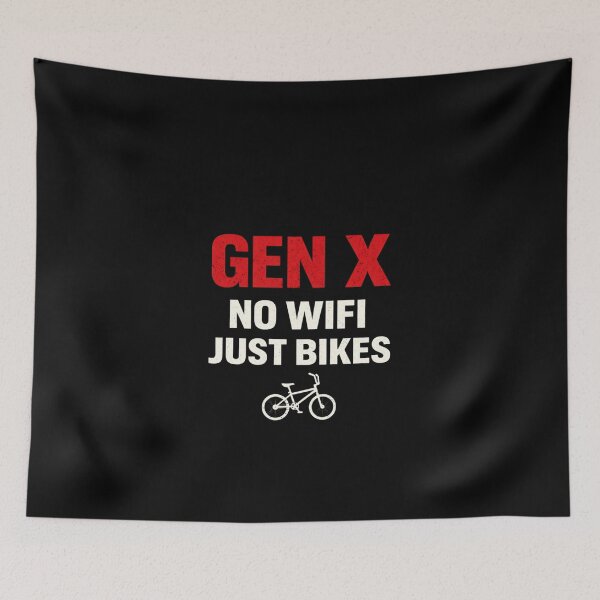 Item preview, Gen X No Wifi Just Bikes Shirt Retro BMX Vintage 80s 90s Nostalgia Tee designed and sold by VibeOffline Studio.