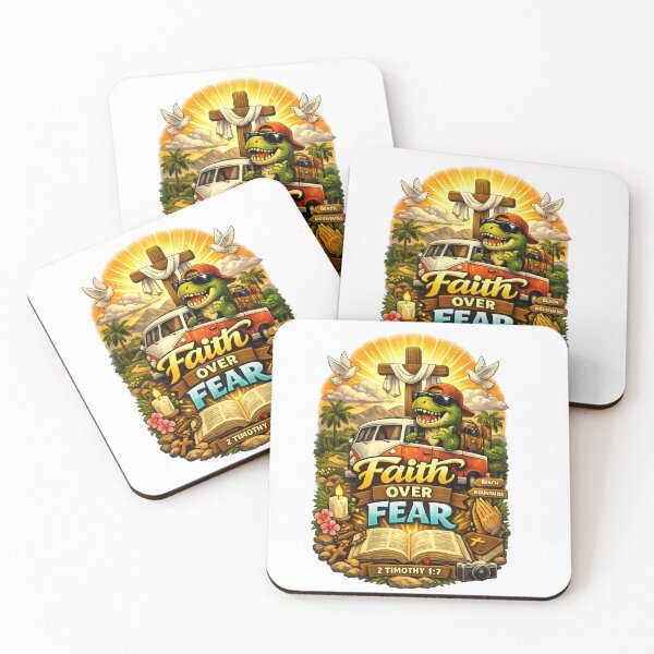 Item preview, Dinosaur Faith Over Fear - 2 Timothy 1:7 Christian Adventure designed and sold by Verdezeus86 .