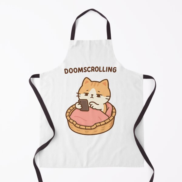 Item preview, Doomscrolling Cat Illustration – Cute Cat in Bed with Phone – Funny Cozy Meme Aesthetic designed and sold by Donsean22.