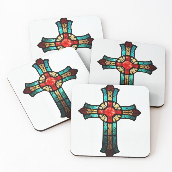 Item preview, Stained Glass Cross Sacred Icon designed and sold by Devotica.