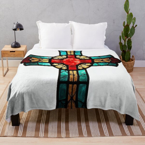 Item preview, Stained Glass Cross Sacred Icon designed and sold by Devotica.