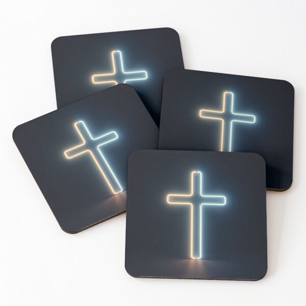 Item preview, Neon Christian Cross Light Emblem designed and sold by Devotica.