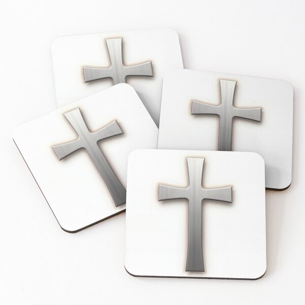 Item preview, Brushed Titanium Cross Icon designed and sold by Devotica.