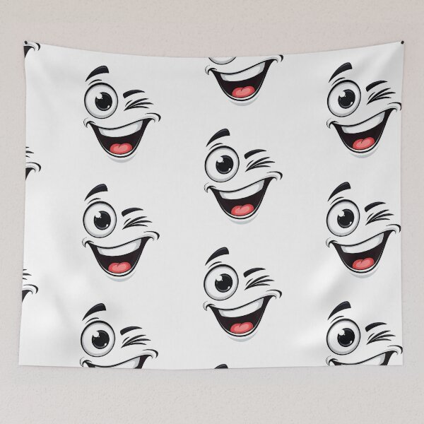 Item preview, Cute Yellow Winking Face Digital Illustration designed and sold by Pure Craft.