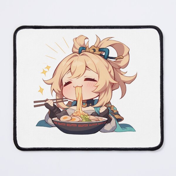 Item preview, Xingqiu Genshin Impact Chibi Kawaii Ramen Noodle Moment designed and sold by mildaclairmo.