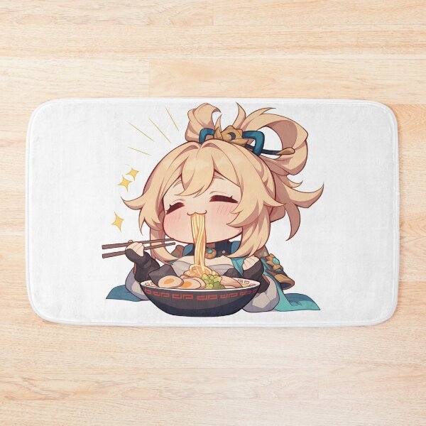 Item preview, Xingqiu Genshin Impact Chibi Kawaii Ramen Noodle Moment designed and sold by mildaclairmo.