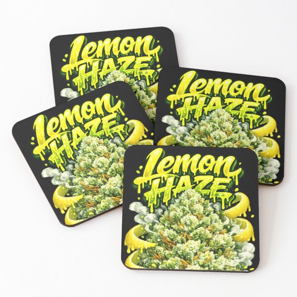 Item preview, Lemon Haze Citrus Graffiti Print | Zesty Sativa Strain Bud Typography | Uplifting 420 Wall Art Poster designed and sold by WAUZ.