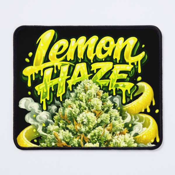 Item preview, Lemon Haze Citrus Graffiti Print | Zesty Sativa Strain Bud Typography | Uplifting 420 Wall Art Poster designed and sold by WAUZ.