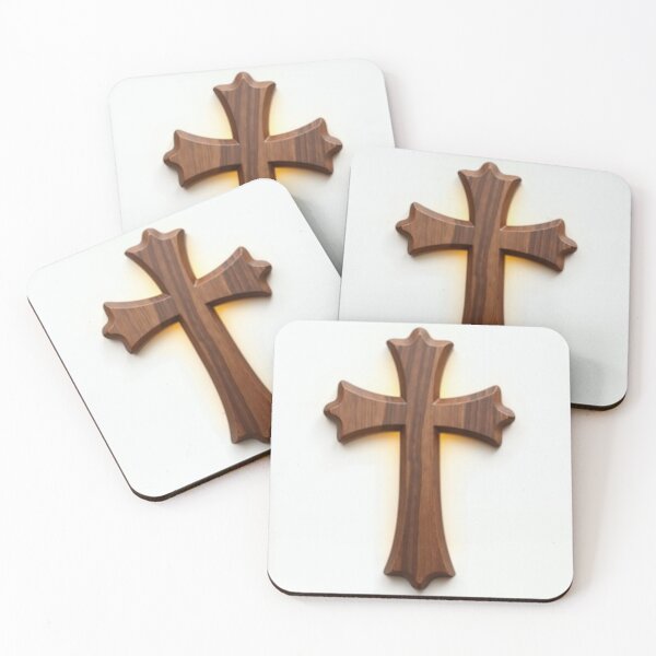 Item preview, Walnut Wood Christian Cross designed and sold by Devotica.