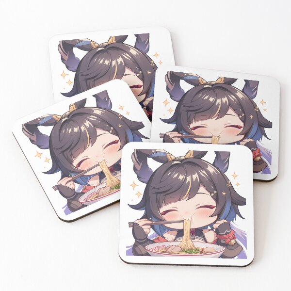 Item preview, Xinyan Genshin Impact Chibi Kawaii Ramen Noodles Slurp designed and sold by mildaclairmo.