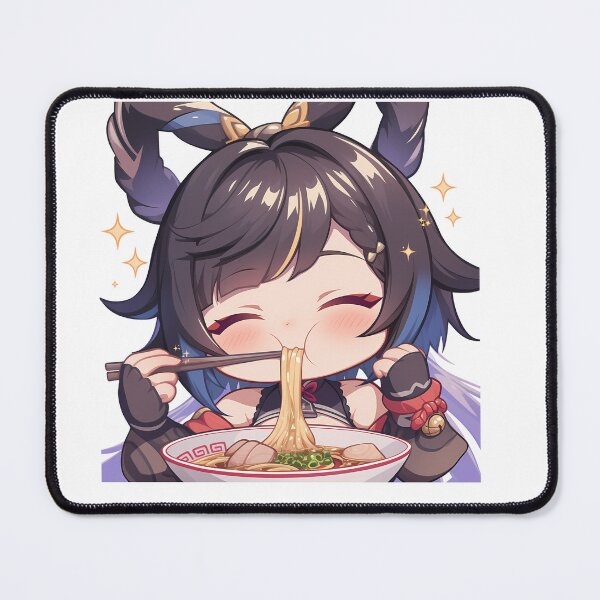 Item preview, Xinyan Genshin Impact Chibi Kawaii Ramen Noodles Slurp designed and sold by mildaclairmo.