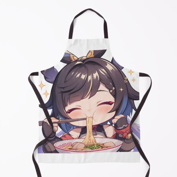 Item preview, Xinyan Genshin Impact Chibi Kawaii Ramen Noodles Slurp designed and sold by mildaclairmo.