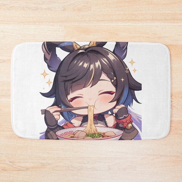 Item preview, Xinyan Genshin Impact Chibi Kawaii Ramen Noodles Slurp designed and sold by mildaclairmo.